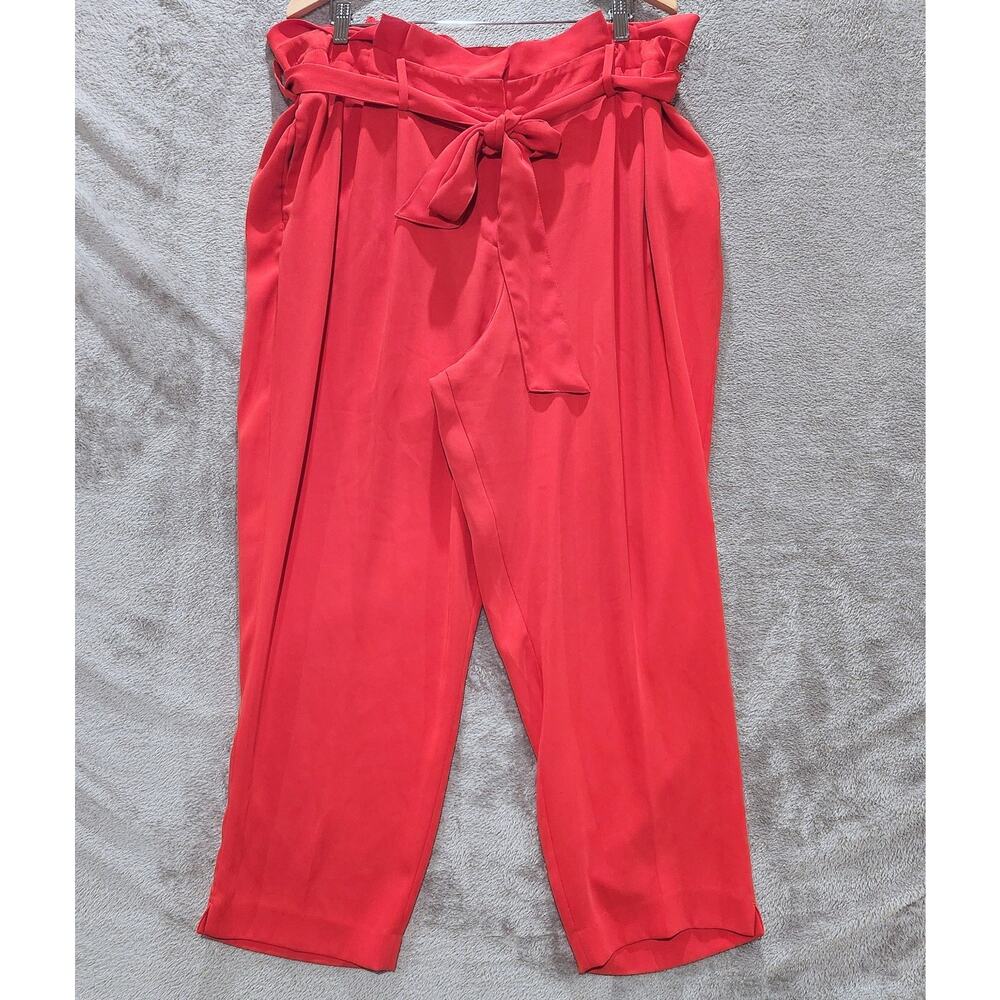 Boden Women's Red Tie-Waist Pants Size 16